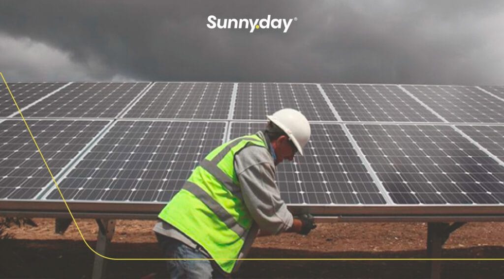 Huracanes y paneles solares