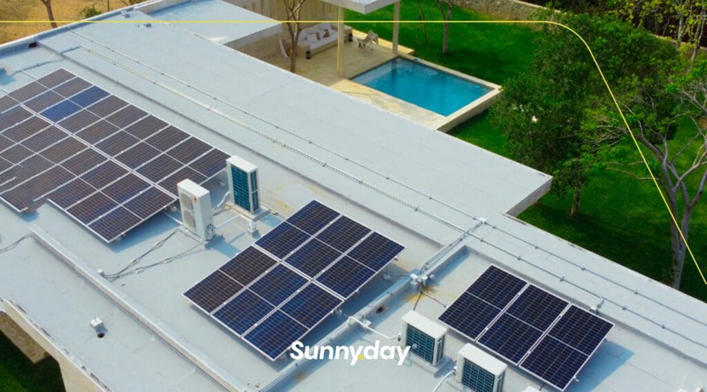 Días nublados con paneles solares