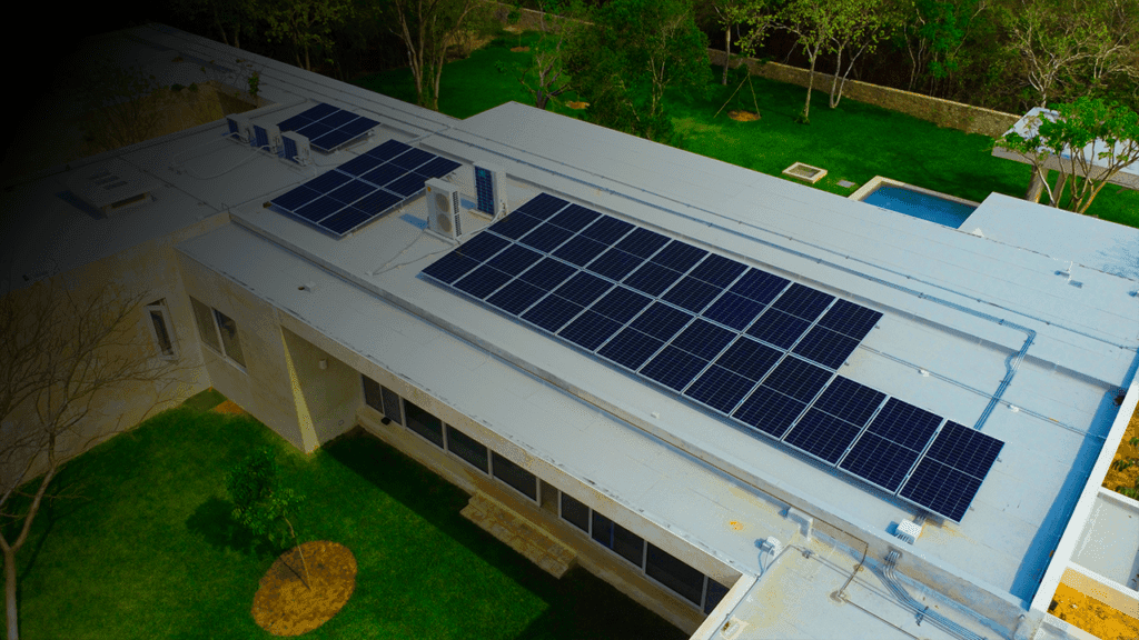 Casa paneles solares Merida